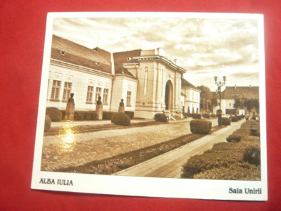 Ilustrata- Fotografie - Alba-Iulia - Sala Unirii , interbelica foto