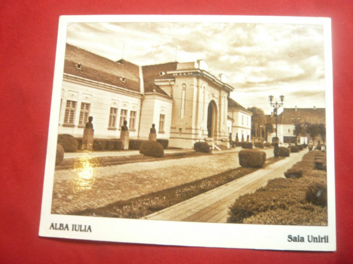 Ilustrata- Fotografie - Alba-Iulia - Sala Unirii , interbelica