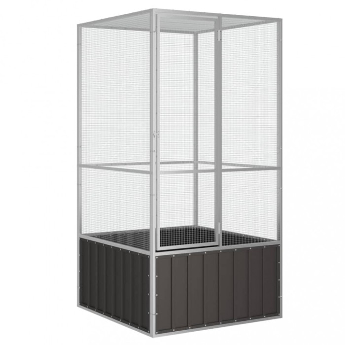 vidaXL Colivie pentru păsări antracit 111x107x211,5 cm oțel galvanizat