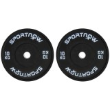 SPORTNOW Set 2 Placi Greutati Olimpice 10 kg Cauciuc pentru Haltere Orificiu 5 cm Acasa Sala | Aosom Romania