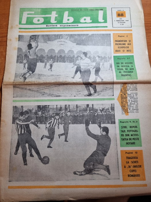 fotbal 1 februarie 1968-articol FC arges,ozon,oblemenco,dumitrache,