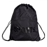 Rucsac Sport, Negru, Imprimeu SPORTS, Dimensiuni 32.5x41.5 cm, Material Sintetic, Oem