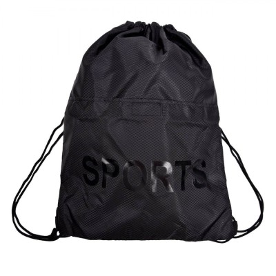 Rucsac Sport, Negru, Imprimeu SPORTS, Dimensiuni 32.5x41.5 cm, Material Sintetic foto