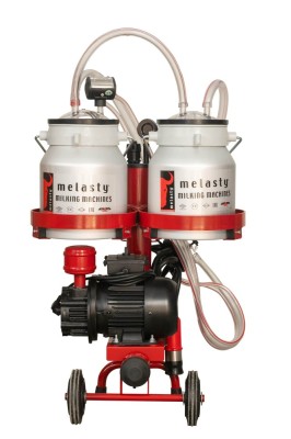 Aparat de muls vaci MICRO, un post si 2 bidoane aluminiu de 10 litri foto