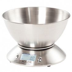 Cantar de bucatarie cu bol inox Adler, 1.8l, 5 kg max