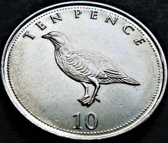 Moneda exotica 10 PENCE - GIBRALTAR, anul 2016 * cod 1279