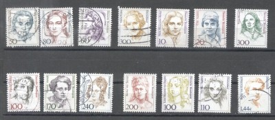 Germany Bundes 1986-2002 Famous persons Women 14 values MNH/used G.235 foto