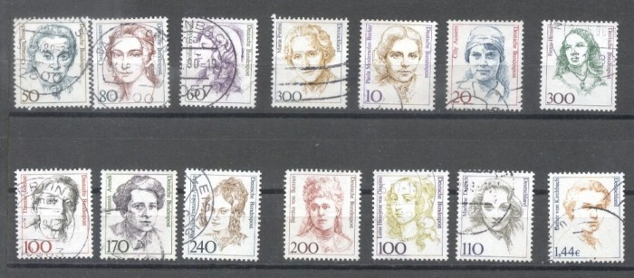 Germany Bundes 1986-2002 Famous persons Women 14 values MNH/used G.235