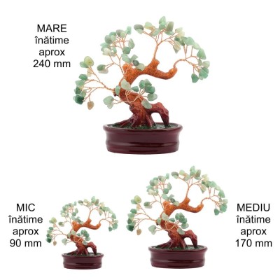 Copac cu aventurin pe suport ceramic &amp;amp;#8211; 24 cm inaltime foto