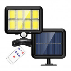 Lampa solara LED GL8COB 100W, 160 COB, telecomanda, 2400mAh foto