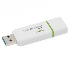 Stick de memorie Kingston DataTraveler DTIG4 128GB USB 3.0 alb + verde foto
