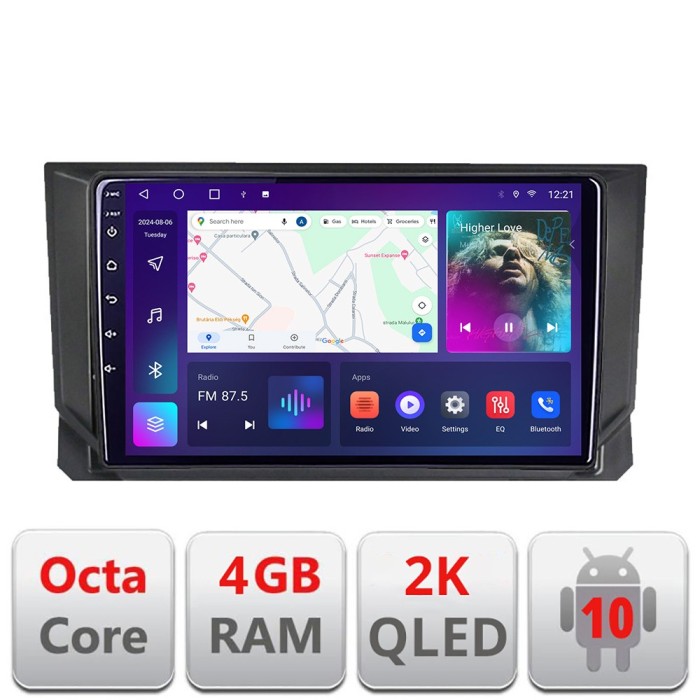 Navigatie Seat Arona Android Octa Core Ecran 2K QLED GPS 4G 4+32GB 360 kit-arona+EDT-E409-2K CarStore Technology