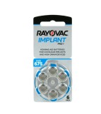 6 x baterii pentru aparate auditive Rayovac 675 IMPLANT PRO + MF