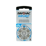 6 x baterii pentru aparate auditive Rayovac 675 IMPLANT PRO + MF