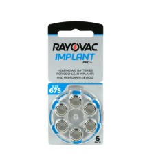 6 x baterii pentru aparate auditive Rayovac 675 IMPLANT PRO + MF