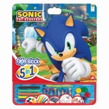 SONIC THE HEDGEHOG SET PENTRU DESEN GIGA BLOCK 5 IN 1, AS