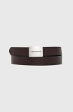 Emporio Armani curea de piele barbati, culoarea negru, Y4S563 Y737E