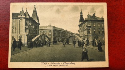 Cluj-1935-Calea REGELE FERDINAND-C.P.circ. foto