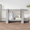 Gossi biblioteca, gri beton, 100x30x51 cm, lemn compozit