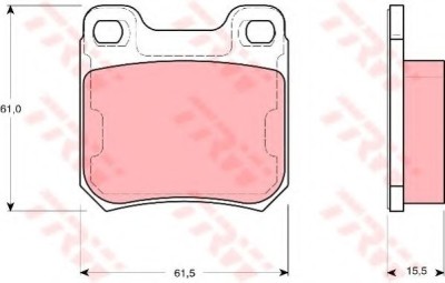 Set placute frana,frana disc SAAB 9-5 Combi (YS3E) (1998 - 2009) TRW GDB1346 foto