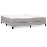Cumpara ieftin Pat continental, gri deschis, 180x200 cm, material textil