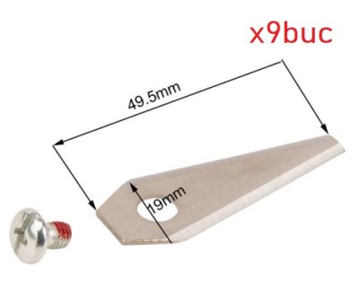 Set 9 buc cutite schimb masina robotizata de tuns gazon Bosch foto