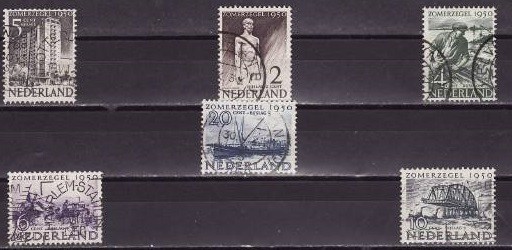 C1851 - Olanda 1949 - Cat.nr.535-40 6v.stampilat,serie completa