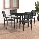 vidaXL Set mobilier de exterior, 5 piese, oțel 3073523
