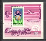 Mongolia.1974 100 ani UPU-Bl. MM.264