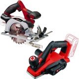 Einhell TE-CS 18/150 Li + TE-PL 18/82 Li PXC - Fierastrau circular fara acumulatori si incarcator Li-Ion 18 V - Ah 150x10 mm + Rindea 82 mm