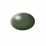 Aqua olive green silk, Revell