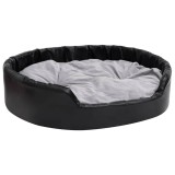 Cumpara ieftin Pat pentru caini, negru/gri, 99x89x21 cm, plus/piele ecologica