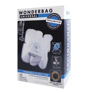 WONDERBAG ALLERGY CARE SAC ASPIRATOR 4-BUC, UNIVERSAL WB484720 pentru aspirator rowenta GROUPE SEB foto