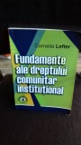 FUNDAMENTE ALE DREPTULUI COMUNITAR INSTITUTIONAL , Cornelia Lefter , 2003