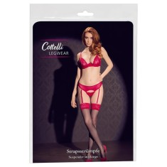 Ciorapi senzuali cu dantela rosie Marime 2XL