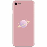 Husa silicon pentru Apple Iphone 6 Plus, Saturn On Pink