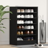 Dulap pentru pantofi vidaXL Negru Stejar 60x35x92 cm Lemn prelucrat