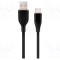 Cablu USB 2.0 GEMBIRD USB A la USB C 1,5m negru 480Mbps 2,1A