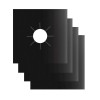 Set 4 Folii Protectie din Teflon Runimex&reg;, pentru Aragaz/Plita, Reutilizabile, 27 x 27 cm, Negru
