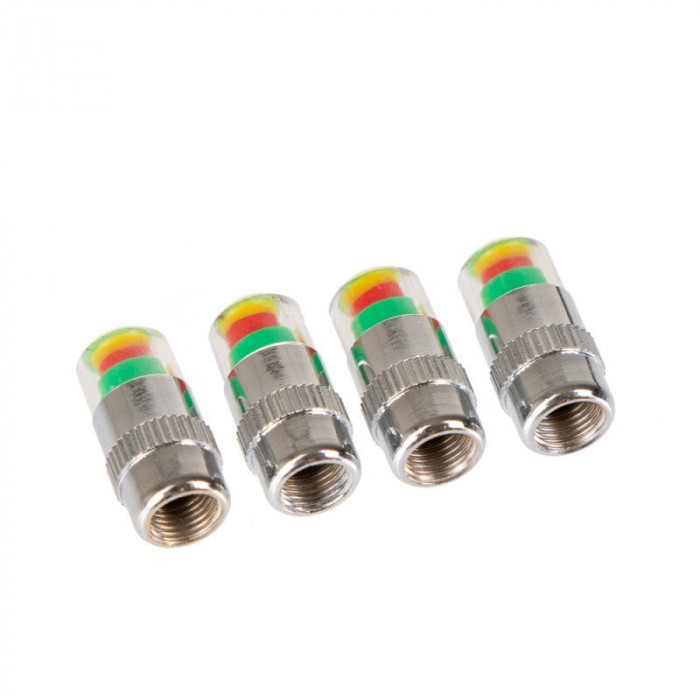 Capacele valve cu indicator presiune color 2.4 Bar 4buc 4Cars 4C97662