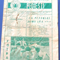 Program meci fotbal PETROLUL PLOIESTI - SOIMII IPA SIBIU (20.06.1982)