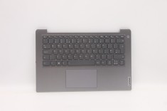 Carcasa superioara cu tastatura palmrest Laptop, Lenovo, IdeaPad 3-14ALC6 Type 82KT, 5CB1C04423, AP21M000530, AM21M000300, iluminata, Artic Grey, layo
