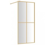 Cumpara ieftin Paravan dus walk-in, auriu, 80x195 cm, sticla ESG transparenta
