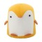 Taburet pentru copii, model pinguin, textil, lemn, galben si alb, max 50 kg, 28x34 cm, Chomik