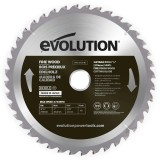 Panza circular pentru taiere fina a lemnului, pentru fierastraie circulare Evolution 210mm, &Oslash;210 x 25.4 mm, 40 de dinti TCT