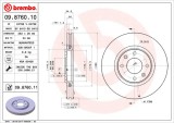 BREMBO 09.8760.11 PRIME LINE - UV Coated Disc frana