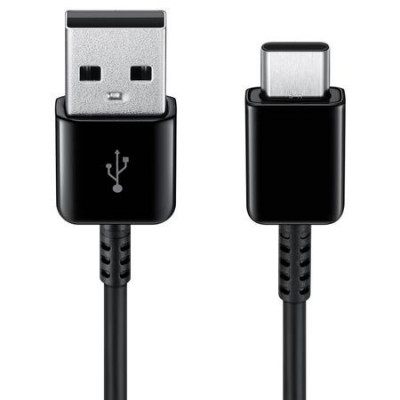 Cablu de date si incarcare pentru Samsung S8/S8+/S9/S9+/S10/S10+/S10 Lite, USB Type C 1.2m, Negru foto