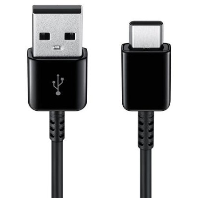 Cablu de date si incarcare pentru Samsung S8/S8+/S9/S9+/S10/S10+/S10 Lite, USB Type C 1.2m, Negru foto