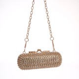 Geanta mini aurie cu strasuri elegante