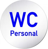 Semn din aluminiu pentru wc personal